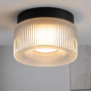 Mini plafoniera pilastro vivida vetro bianco satinato