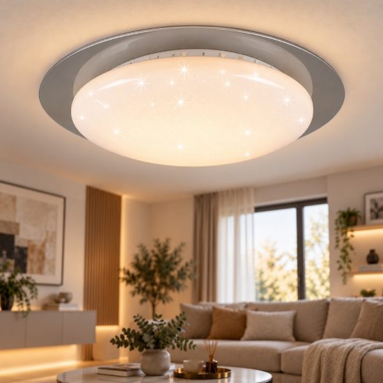 Plafoniera led 8,5w cct 2700k 5500k bianca con telecomando