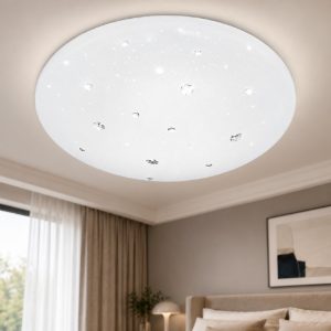 Plafoniera bianca tonda led 12w 4000k per camera da letto
