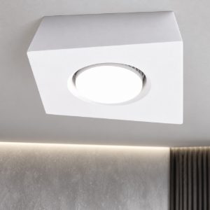 Plafoniera da cucina gesso bianco design sforzin anchise moderna