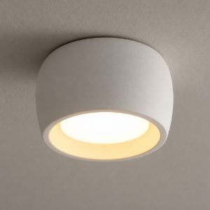 Plafoniera bianca per cucina in gesso sforzin mysia