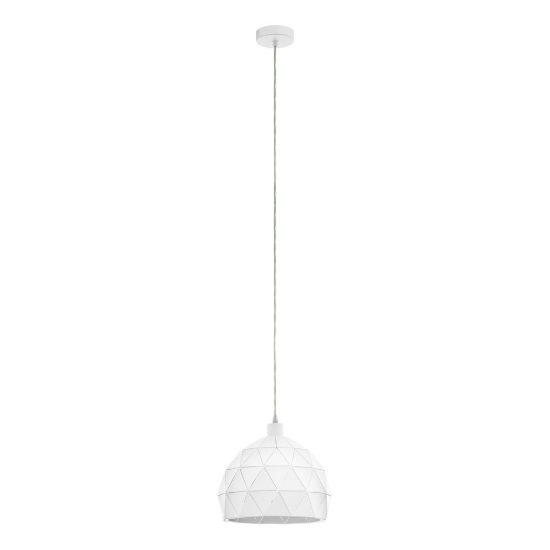 Eglo roccaforte lampadario a sospensione 30cm per cucina moderno bianco