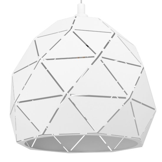 Eglo roccaforte lampadario a sospensione 40cm per cucina moderno bianco