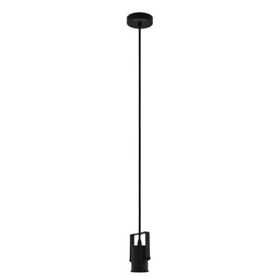 Eglo calari lampada a sospensione 10,5cm per camera da letto industriale nera