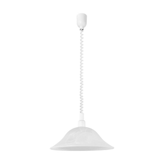 Eglo alessandra lampadario a sospensione 38cm per cucina moderno con vetro bianco