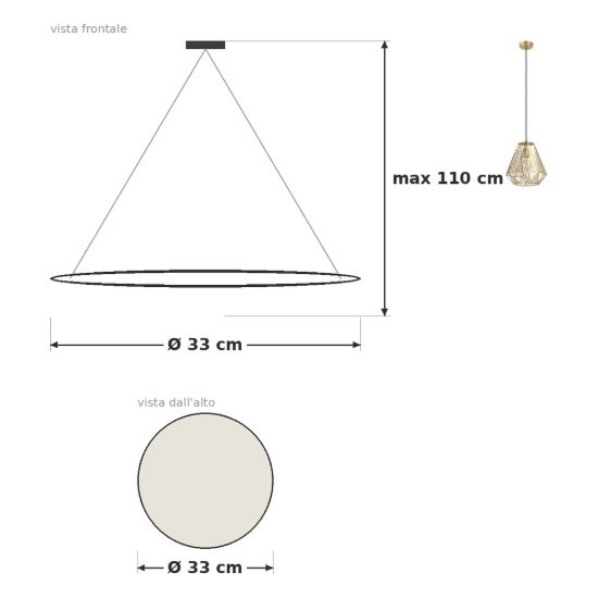 Eglo stype lampada a sospensione 33cm per ingresso moderna oro