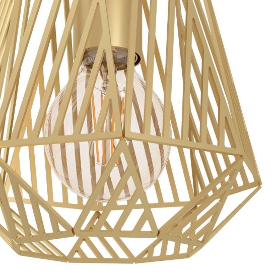 Eglo stype lampadario a sospensione 3 luci 96cm per cucina moderno oro
