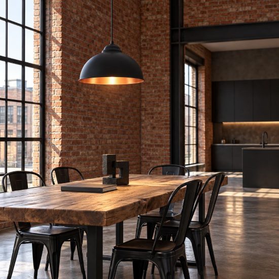 Eglo truro 2 lampadario a sospensione 37cm per cucina industriale nero e rame