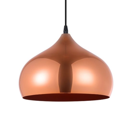 Eglo hapton lampadario a sospensione 29cm per cucina moderno rame e bianco