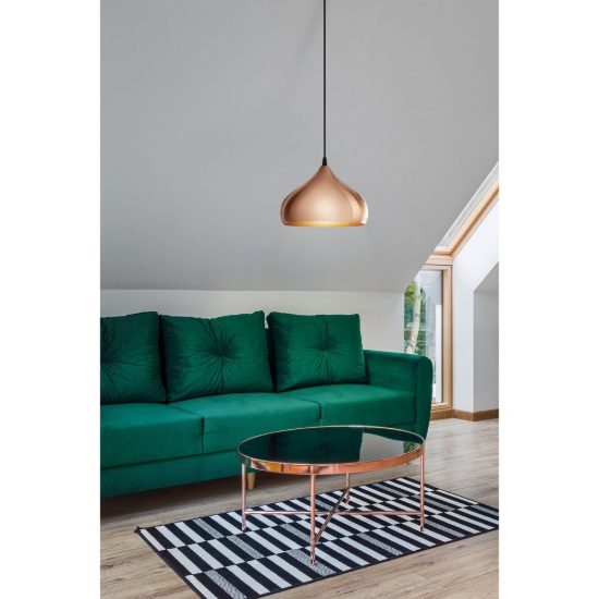 Eglo hapton lampadario a sospensione 29cm per cucina moderno rame e bianco