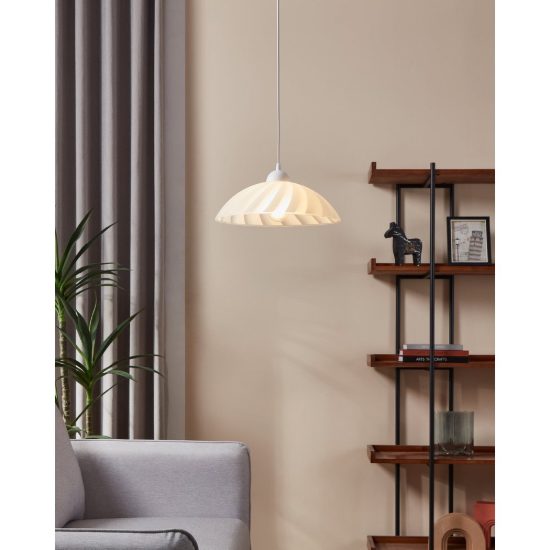 Eglo vetro lampadario 35cm per cucina moderno con vetro satinato bianco