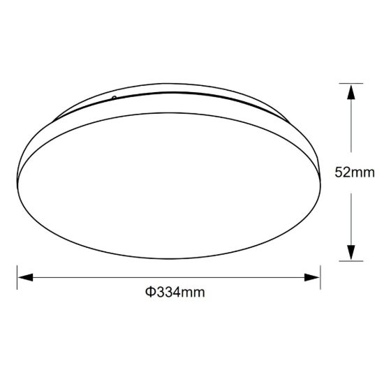Plafoniera led 24w cct 3000k 5000k 33cm moderna tonda bianca