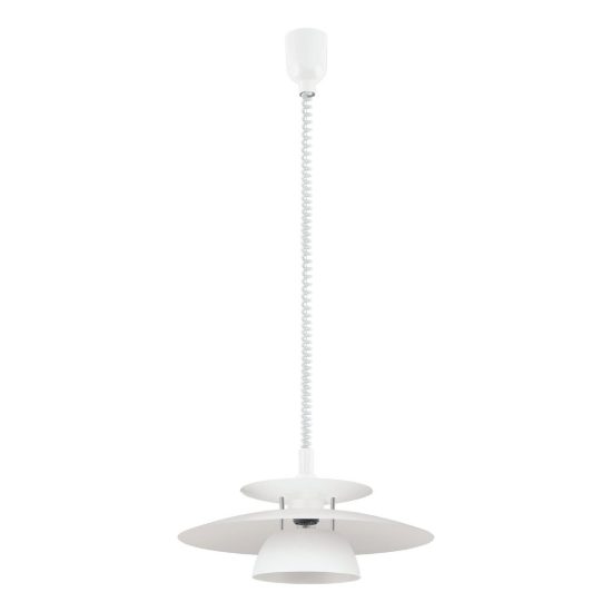 Eglo brenda lampadario a sospensione 43cm per cucina moderno bianco e cromo