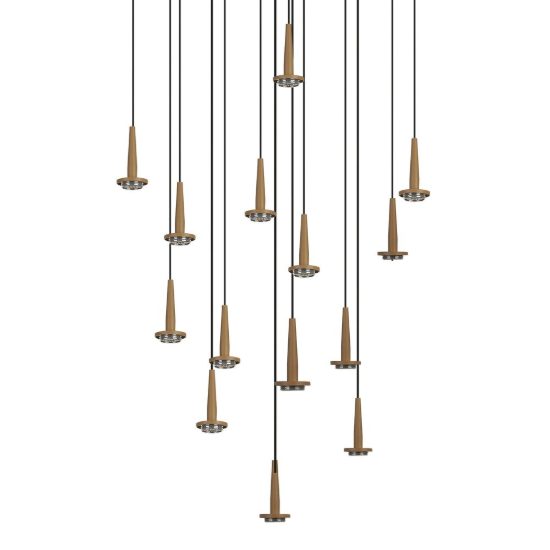 Lampadario a sospensione oro per sala da pranzo led 70w 3000k 60cm