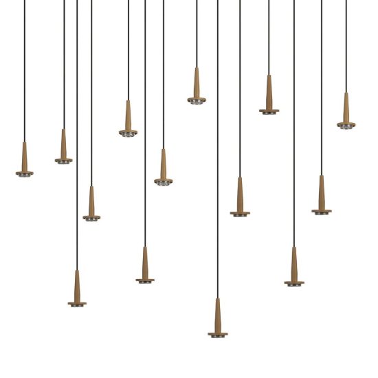 Lampadario moderno lineare oro per tavolo da pranzo led 70w 3000k