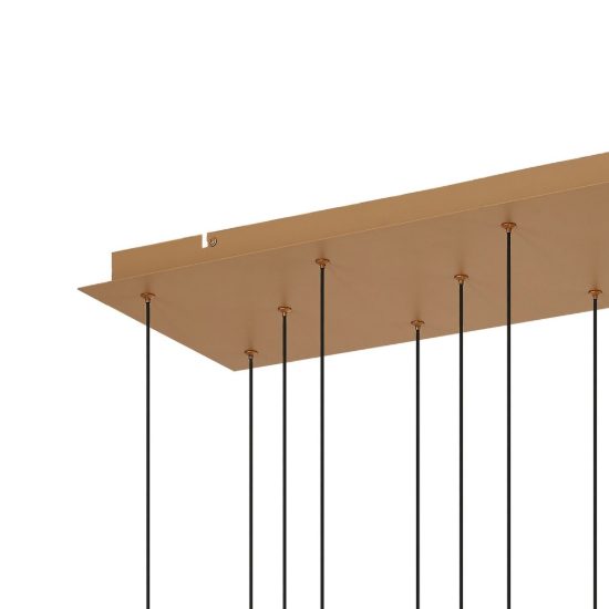 Lampadario moderno lineare oro per tavolo da pranzo led 70w 3000k