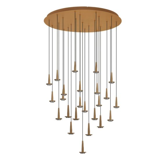 Grande lampadario a sospensione moderno oro per salotto led 120w 3000k 75cm