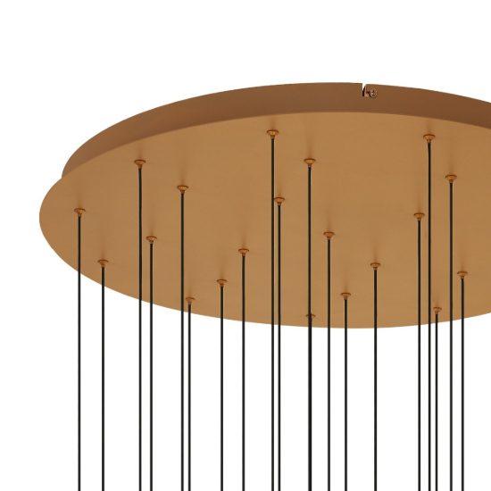 Grande lampadario a sospensione moderno oro per salotto led 120w 3000k 75cm