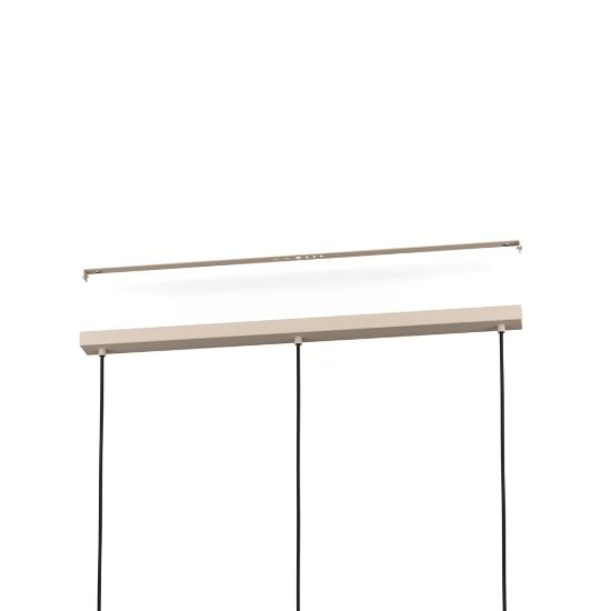 Eglo cambaito lampadario a sospensione 3 luci 89,5cm per cucina moderno sabbia