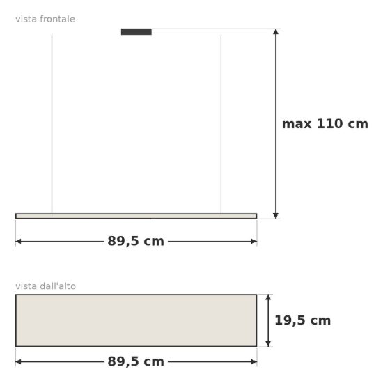 Eglo cambaito lampadario a sospensione 3 luci 89,5cm per cucina moderno sabbia