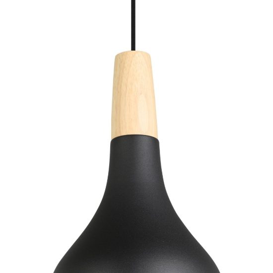 Eglo sabinar lampada a sospensione 18cm per camera da letto moderna nera e marrone