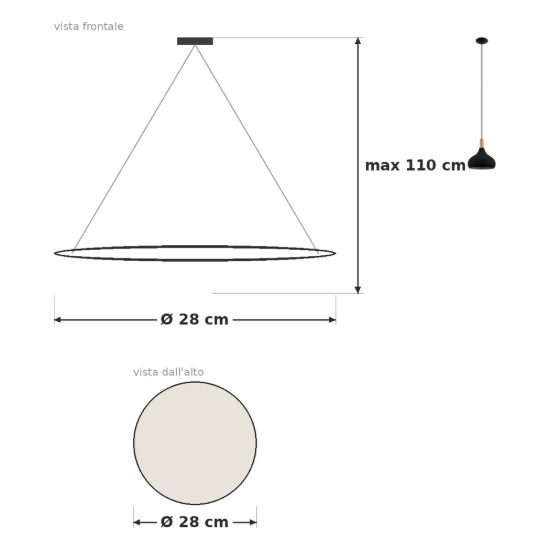 Eglo sabinar lampadario a sospensione 28cm per cucina moderno nero e marrone