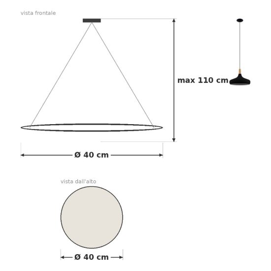Eglo sabinar lampadario a sospensione 40cm per cucina moderno nero e marrone