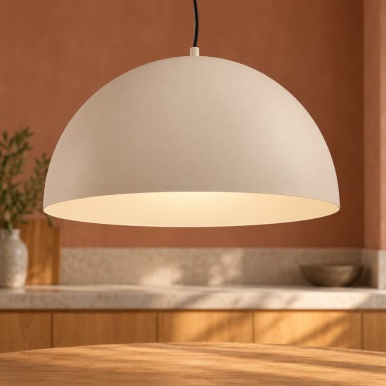 Eglo gaetano 1 lampadario a sospensione 53,5cm per cucina moderno nero e sabbia