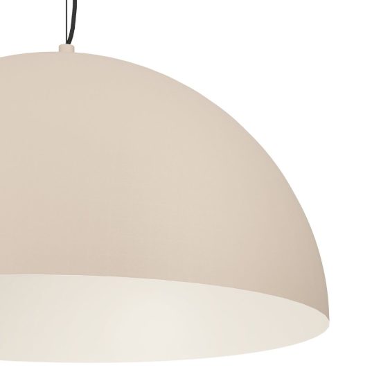 Eglo gaetano 1 lampadario a sospensione 53,5cm per cucina moderno nero e sabbia