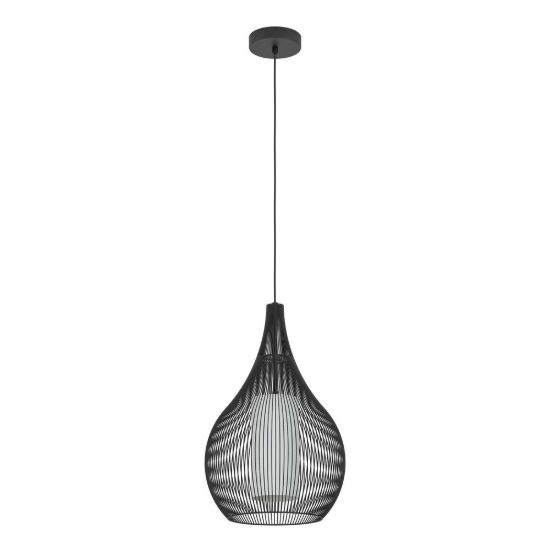 Eglo razoni 1 lampadario a sospensione 32,5cm per ingresso moderno nero e bianco