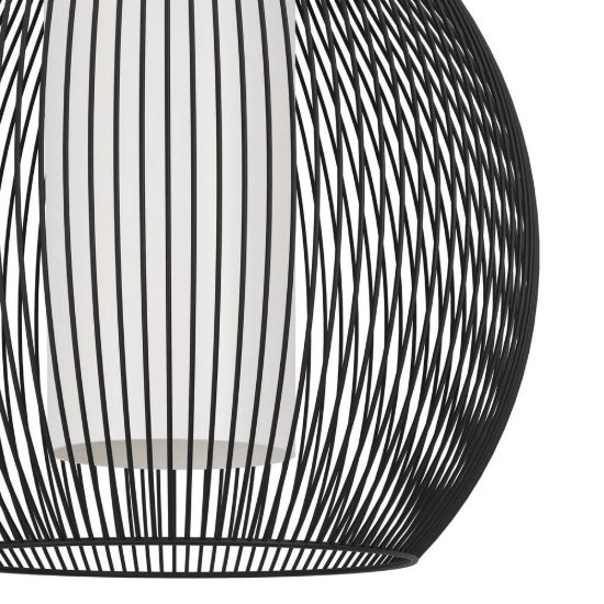 Eglo razoni 1 lampadario a sospensione 32,5cm per ingresso moderno nero e bianco