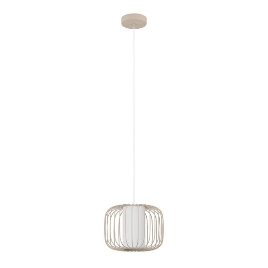 Eglo terrarosa lampada a sospensione 28,5cm per sala da pranzo moderna sabbia e bianca