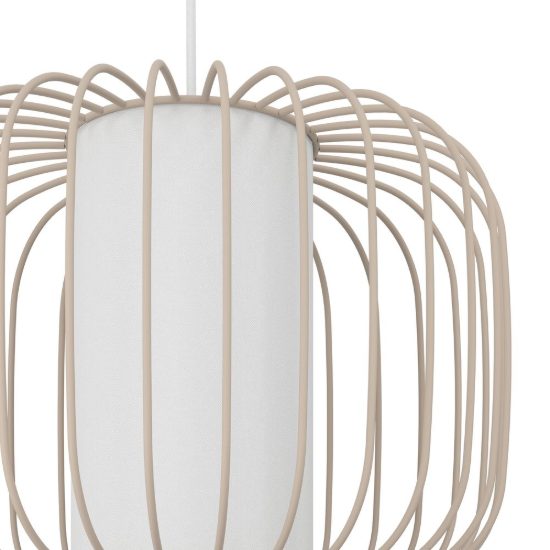 Eglo terrarosa lampada a sospensione 28,5cm per sala da pranzo moderna sabbia e bianca