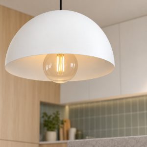 Eglo gaetano lampadario a sospensione 38cm per cucina moderno bianco