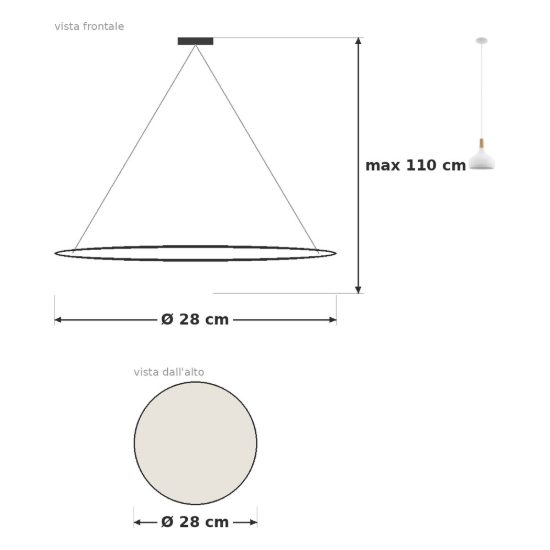 Eglo sabinar lampadario a sospensione 28cm per cucina moderno bianco e marrone