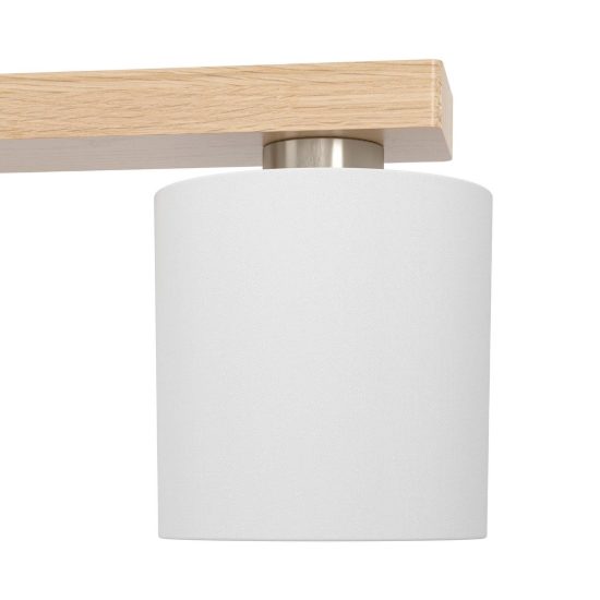 Eglo castralvo lampadario 5 luci 121cm per sala da pranzo moderno nichel e marrone con paralumi bianchi