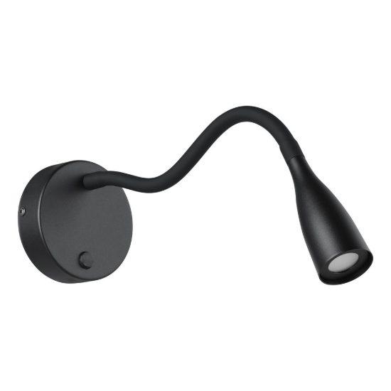 Eglo olivandino applique per comodino led 3,8w 3000k 43cm con braccio flessibile nera
