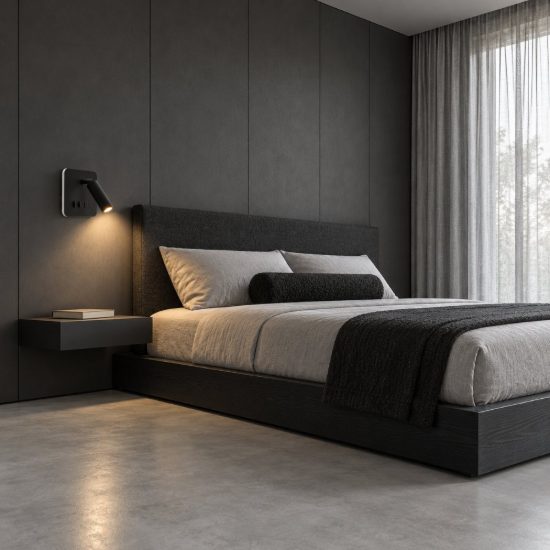 Eglo fanzarotta 1 applique per comodino camera da letto led 3w 3000k 14,5cm con usb quadrata nera