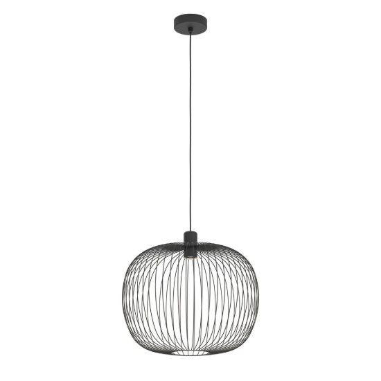 Eglo lodods lampadario a sospensione 45cm per sala da pranzo moderno nero
