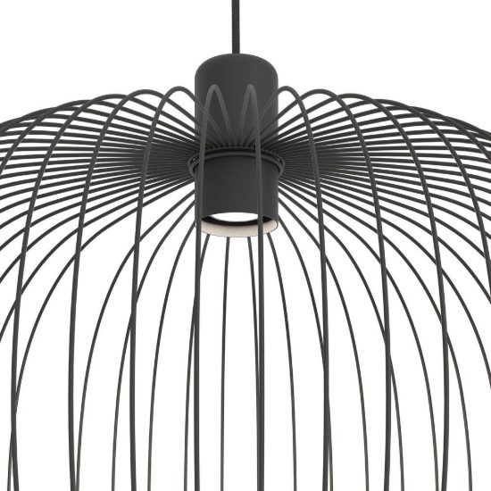 Eglo lodods lampadario a sospensione 45cm per sala da pranzo moderno nero