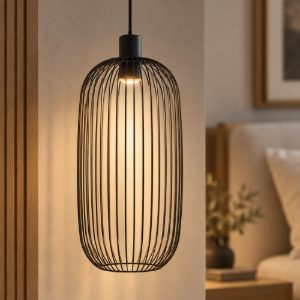 Eglo lodods lampada a sospensione 22cm per sala da pranzo moderna nera