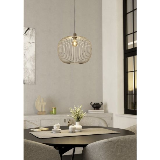 Eglo lodods lampadario a sospensione 45cm per sala da pranzo moderno sabbia