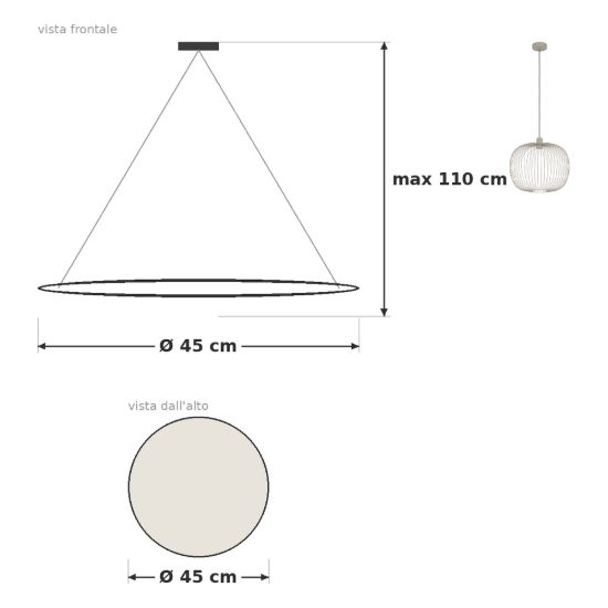 Eglo lodods lampadario a sospensione 45cm per sala da pranzo moderno sabbia