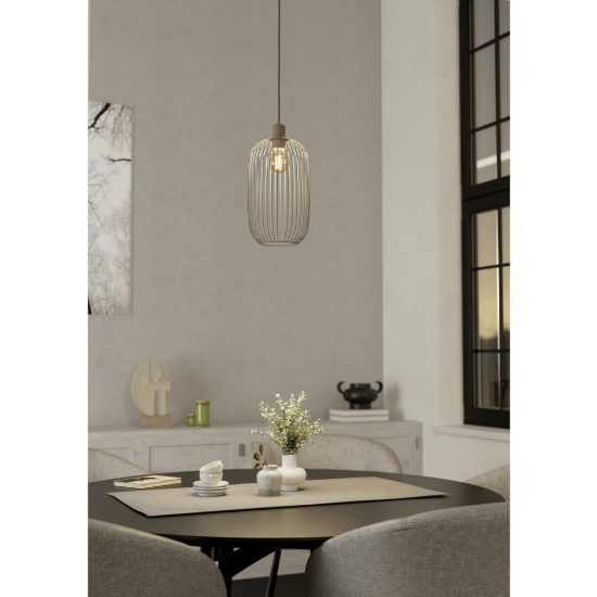 Eglo lodods lampada a sospensione 22cm per sala da pranzo moderna sabbia