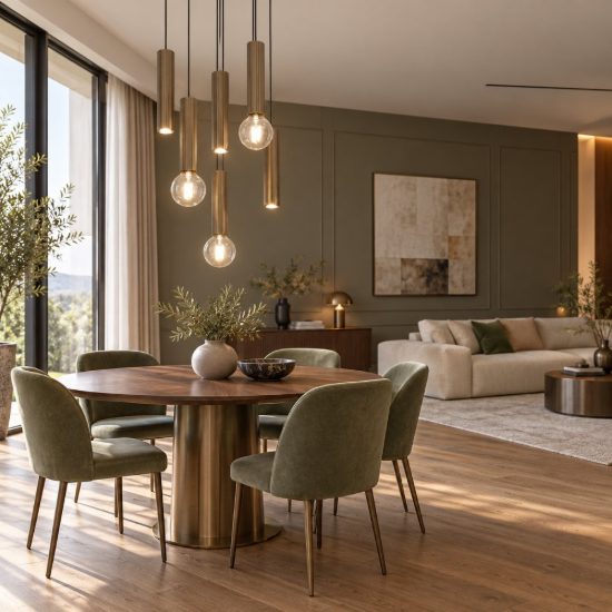 Eglo fariolo lampadario a sospensione 6 luci 48cm per sala da pranzo moderno bronzo