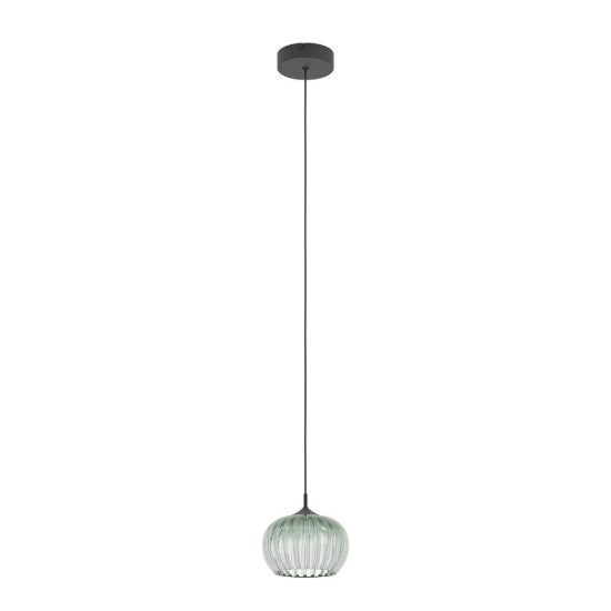 Eglo alamito lampada a sospensione led 4,3w cct 2700k 6500k 20cm per camera da letto moderna nera