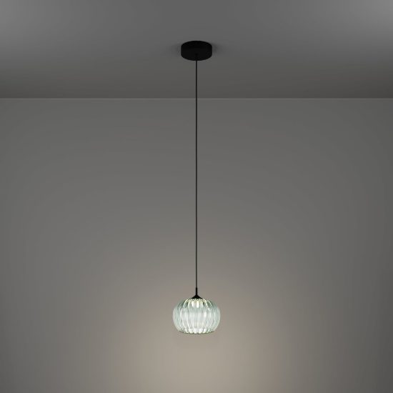 Eglo alamito lampada a sospensione led 4,3w cct 2700k 6500k 20cm per camera da letto moderna nera