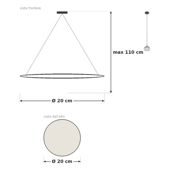Eglo alamito lampada a sospensione led 4,3w cct 2700k 6500k 20cm per camera da letto moderna nera
