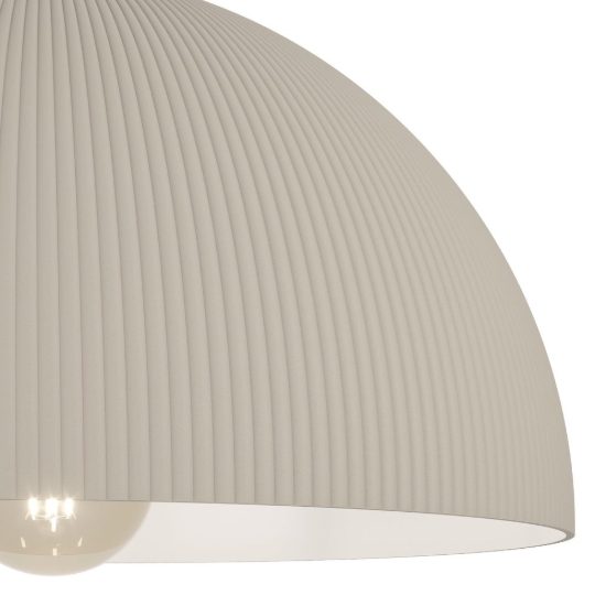 Eglo gaetano 2 lampadario a sospensione 40cm per cucina moderno sabbia e bianco