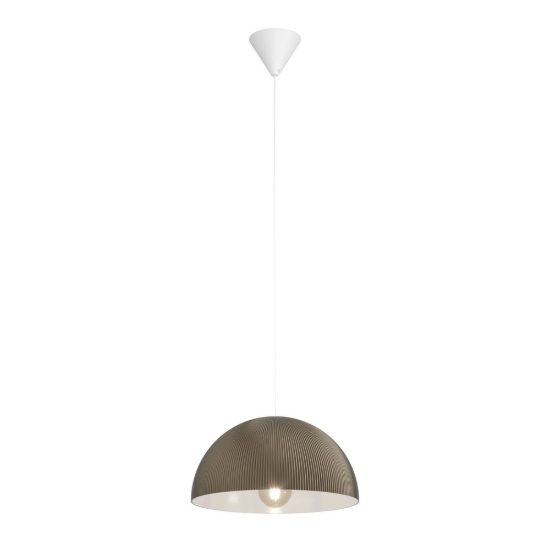 Eglo gaetano 2 lampadario a sospensione 40cm per cucina moderno bianco e bronzo